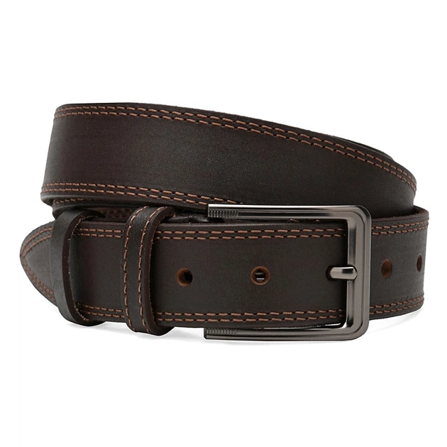 1109 RE米BORN Ремень мужской кожаный 115х3.5 JZ SB-JZCv1gnn14-115-brown