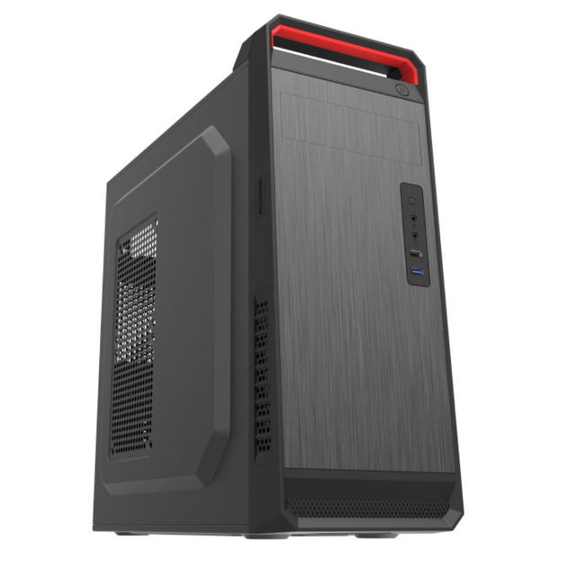 Корпус для компьютера Midіtower GameMax MT523R-NP-U3 без БП Черный с красным - изображение 2