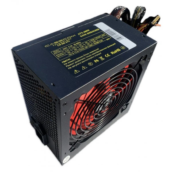 Блок живлення 600W Casecom CM 600 ATX 120mm 4хSATA Bulk - Фото 1 Блок живлення 600W Casecom CM 600 ATX 120mm 4хSATA Bulk - зображення 1