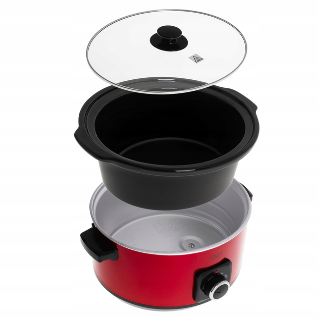 Медленноварка Мультиварка Adler AD 6413 5.8L red - изображение 3