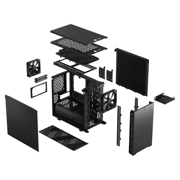 Корпус для компьютера Minitower Fractal Design Define7 Nano Black Solid без БП - изображение 8