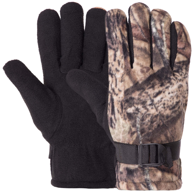 Перчатки для охоты и рыбалки теплые с закрытыми пальцами SP-Sport BC-7389 размер L Камуфляж Лес - изображение 1