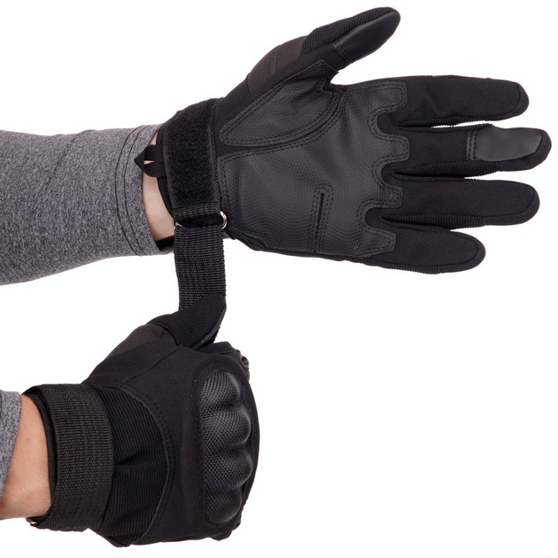 Перчатки тактические с закрытыми пальцами SP-Sport BC-8798 размер: L Цвет: Черный - изображение 2
