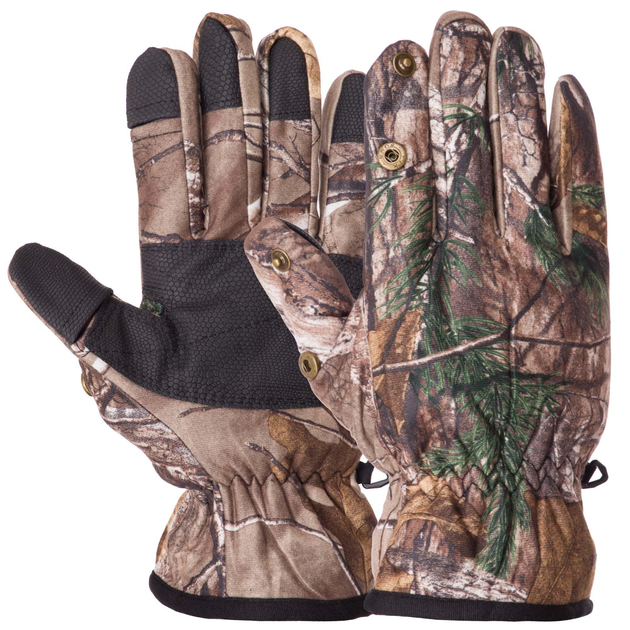 Рукавички для полювання та риболовлі з пальцями, що відстібаються SP-Sport BC-7388 розмір L Камуфляж Ліс - зображення 1