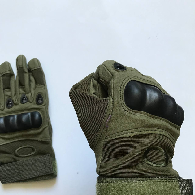 Тактические палые перчатки (олива) (размер M) - изображение 2