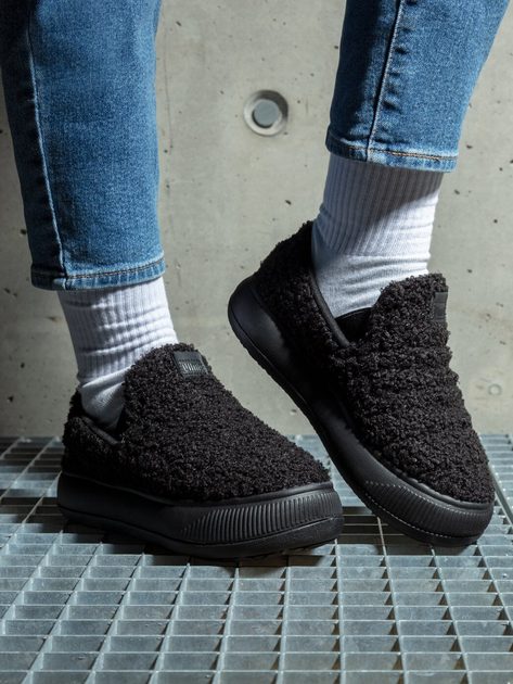 Buty wsuwane damskie Puma Suede Mayu Slip-on Teddy 38488701 40 (6.5UK) 25.5 cm Czarne (4064536310930) - obraz 5