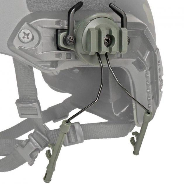 Кріплення адаптер на каску шолом олива HL-ACC-43-T для навушників Peltor/Earmor/Walkers (HL-ACC-43-T) - изображение 2