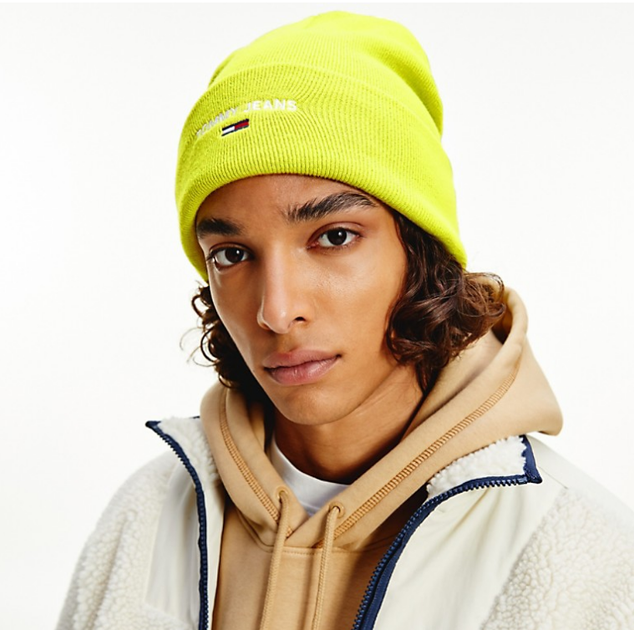 Шапка унисекс TOMMY JEANS Organic Cotton Neon Beanie - Фото 3 Шапка унисекс TOMMY JEANS Organic Cotton Neon Beanie - изображение 3