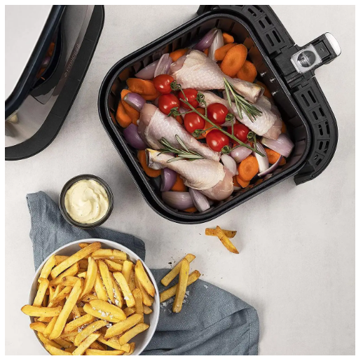 Фритюрница DMS HF-7S​​​​​​​ XXXL Air Fryer 7 литров 1800 Вт таймер 1-60 мин температура регулируется 50-200 ° C - изображение 4
