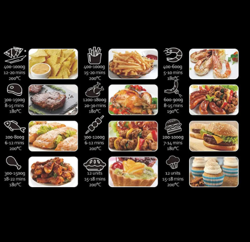 Фритюрница DMS HF-7S​​​​​​​ XXXL Air Fryer 7 литров 1800 Вт таймер 1-60 мин температура регулируется 50-200 ° C - изображение 5