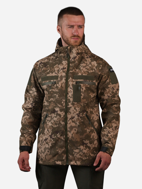 Тактична куртка утеплена BEZET Softshell Omega 9200 L Піксель (2000093215471) - зображення 1