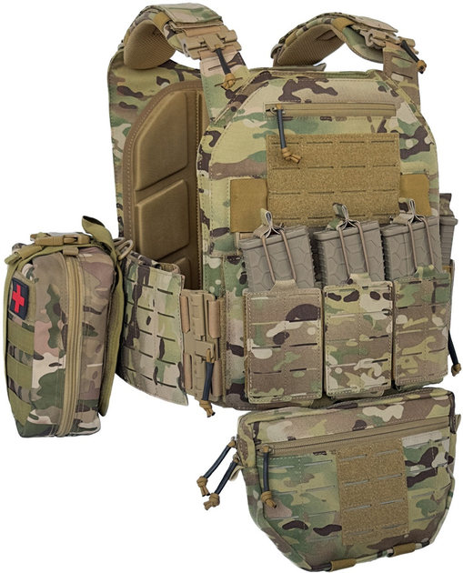 Плитоноска G-Force M7M B2 Military Plate Carrier Multicam - Мультикам с Подсумками - зображення 1