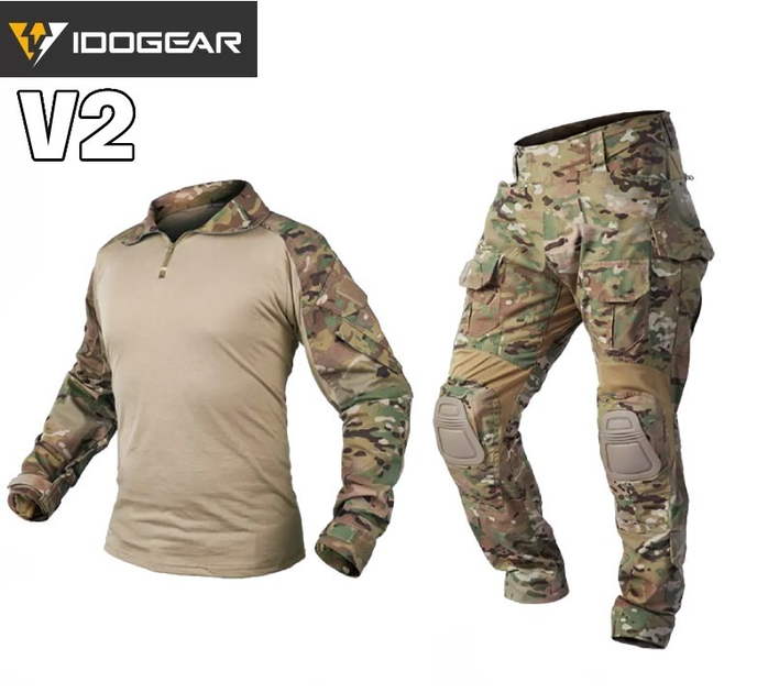 IDOGEAR G3 V2 Комплект Униформы - Боевая рубашка UBACS и Штаны с наколенниками Multicam Оригинал Размер XL - изображение 1