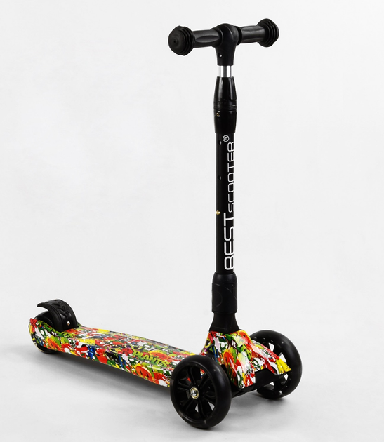 Самокат трехколесный 62х16х29 см Best Scooter Разноцветный ...