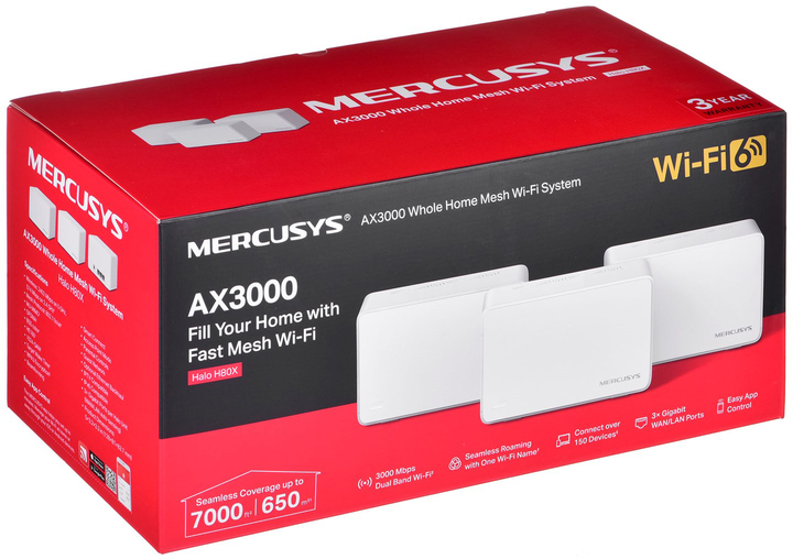 Router Mercusys Halo H80X 3 szt. (Halo H80X (3 szt.)) - obraz 6