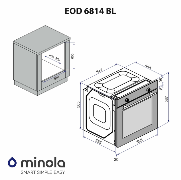 Духова шафа Minola EOD 6814 BL Minola EOD 6814 BL - зображення 10