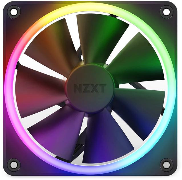 Кулер NZXT RGB Fans - Single F120RGB - 120 мм Black (RF-R12SF-B1 ...
