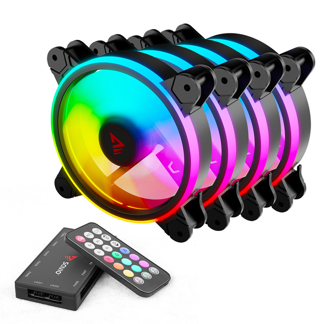 Набор RGB-вентиляторов Savio FAN-01 (4 in 1) (SAVGFAN-01) - изображение 1