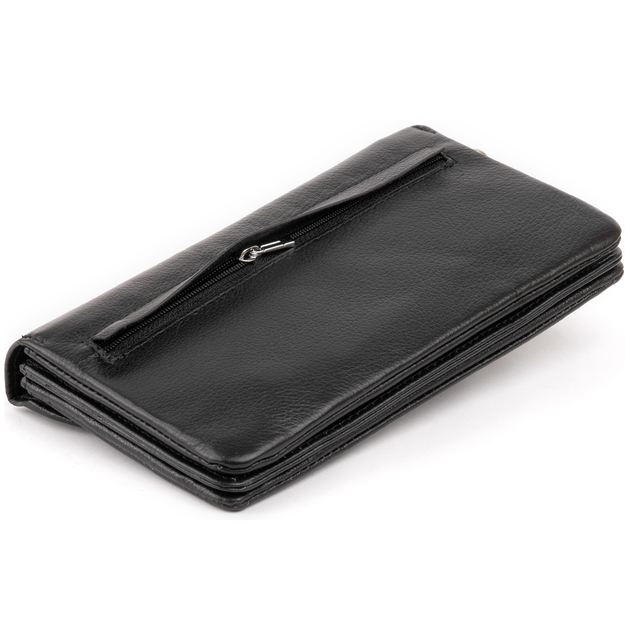 Женский кожаный кошелек-клатч 19х9,5х2,5 см ST Leather Черный ...