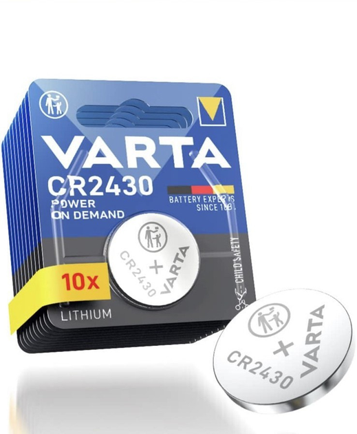 Батарейка Varta CR 2430 Lithium, 3.0 V, 10 шт – фото, відгуки ...