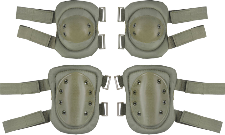 Комплект наколінники + налокітники 2E Tactical Зелені (2E-MILKNAELPADS-SET-OG) - зображення 1