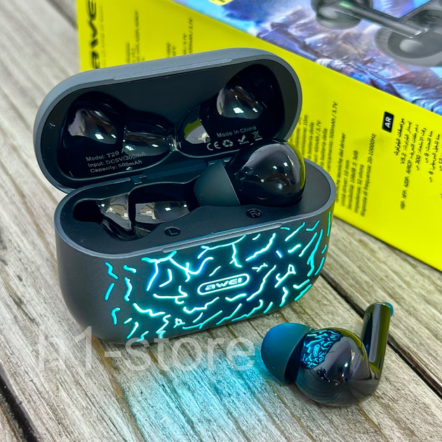 Беспроводные вакуумные Bluetooth наушники в кейсе AWEI T29 ANC TWS ...