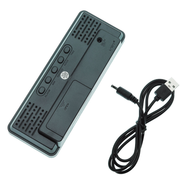 Электронные настольные LED часы от USB VST-898 с будильником и термометром Зеленая подсветка цифр - изображение 5