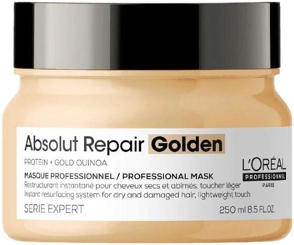 Złota maska L´Oréal Professionnel Série Expert Absolut Repair Gold Quinoa + Protein Golden Masque 250 ml (3474636975327) - obraz 1