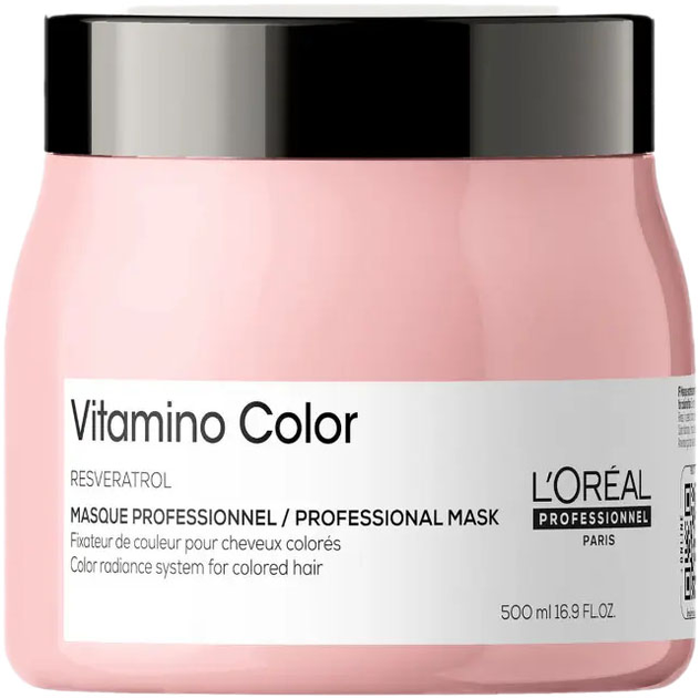 Witaminowa maska L´Oréal Professionnel Série Expert Vitamino Color Resveratrol Mask do włosów farbowanych 500 ml (3474636975679) - obraz 1
