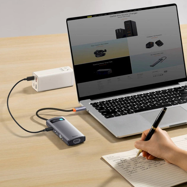 USB Hub Baseus Metal Gleam Series 7-in-1 Multifunctional Type-C HUB Docking Station (WKWG040013) - obraz 9