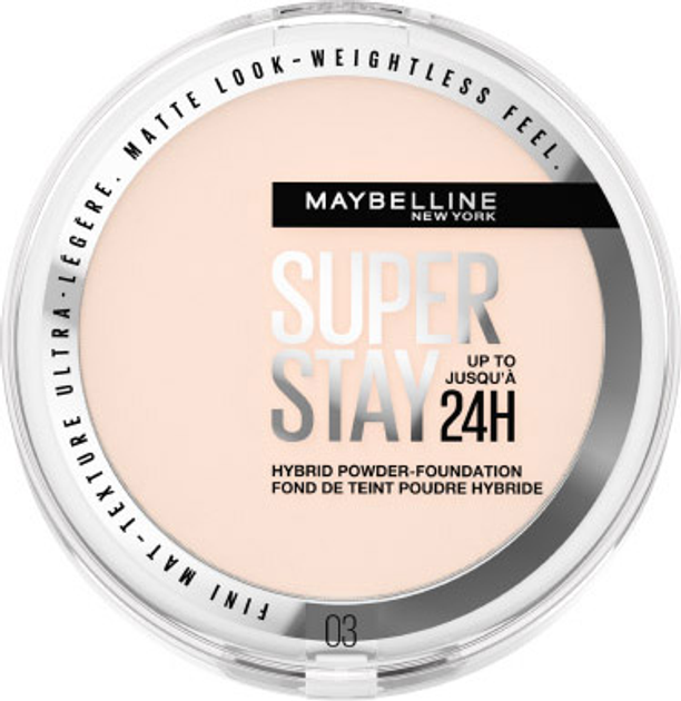 Акция на Cтійка крем-пудра з тональним ефектом Maybelline New York Super Stay 24HR Hybrid Powder Foundation №03 9 г от Rozetka