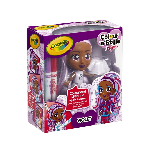Набір для творчості лялька Crayola Colourn Style Friends 918936/89393 Віолетта (8720077189393) - зображення 3