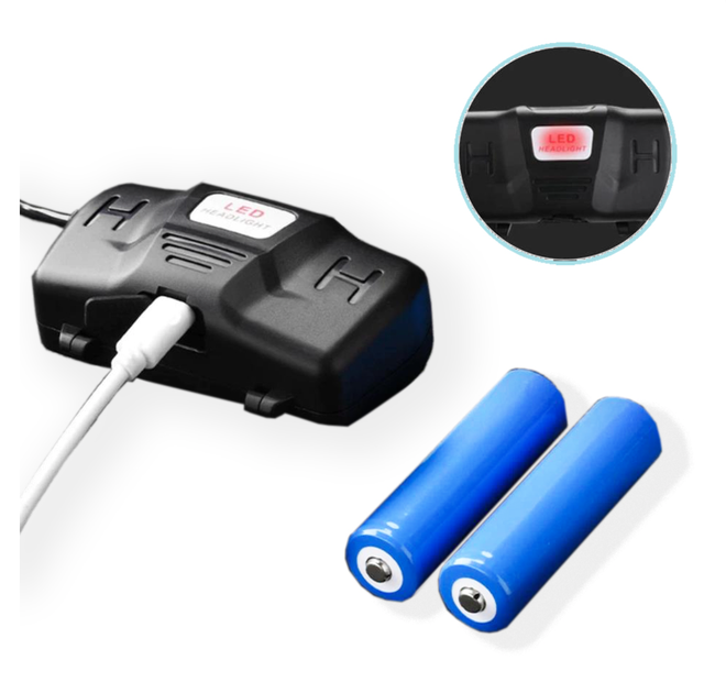 Аккумуляторный налобный фонарик BL-8003 с диодом P50 с зумом (зарядка от USB ) Black - изображение 5