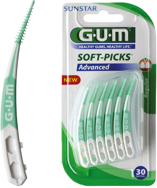 Набір щіток для міжзубних проміжків Gum Softpicks Adv Scov L 30 pz (7630019902816) - зображення 1