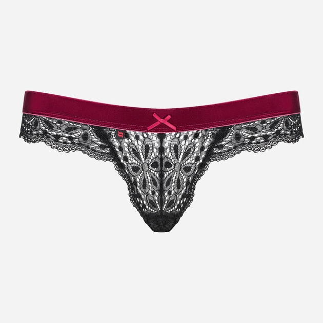 Stringi Obsessive Rossita S/M Czarne (5901688229170) - obraz 5
