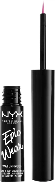 Eyeliner w płynie NYX Professional Makeup Epic Wear Metallic Liquid Liner 06 Fucshia Metal 3.5 ml (800897103453) - obraz 3