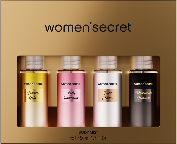 Набір містів для тіла Women'Secret Metalic 4х50 мл від Rozetka на платформі USKIDKA Акція на Набір містів для тіла Women'Secret Metalic 4х50 мл від Rozetka