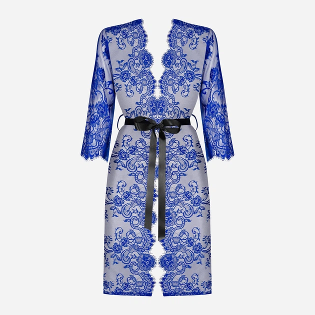 Peniuar Obsessive Cobaltess S/M Niebieski (5901688234464) - obraz 5