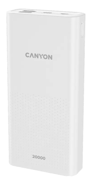 УМБ Canyon Powerbank 20000 mAh PB-2001 White (CNE-CPB2001W) - зображення 2