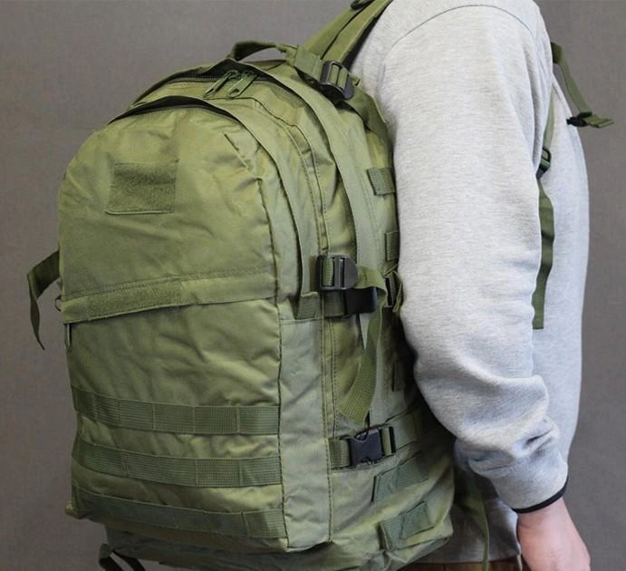 Тактический штурмовой рюкзак Tactic Raid рюкзак военный 40 литров Олива (601-olive) - изображение 2