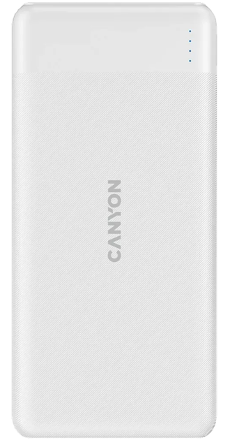 УМБ Canyon Powerbank 10000 mAh PB-109 White (CNE-CPB1009W) - зображення 1