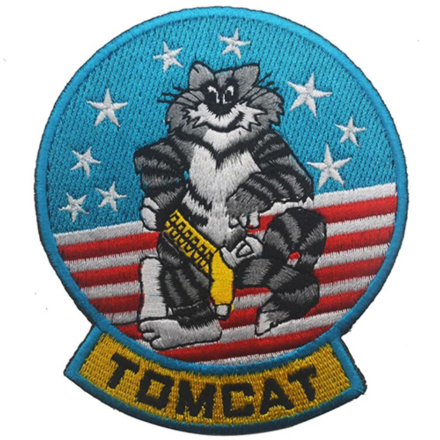 Нашивка Top Gun F-14 Tomcat US Navy Fighter Squadron Blue US1 - зображення 1