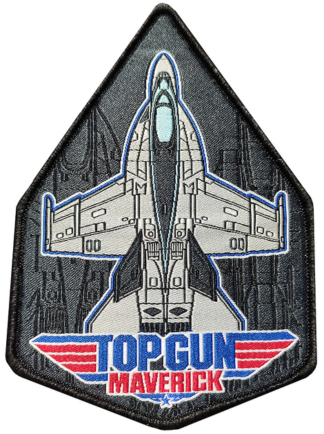 Нашивка Top Gun F-18 Maverick US Navy Fighter Black US5 - изображение 1