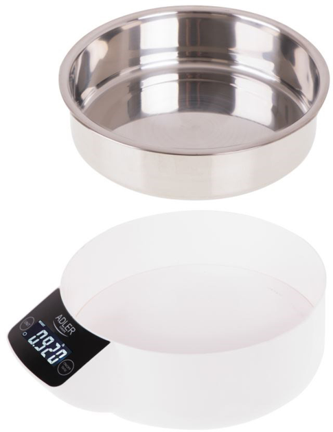 Ваги кухонні Adler AD 3166 White (5902934834704) - зображення 3