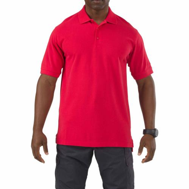 Футболка поло 5.11 Tactical Professional Polo - Short Sleeve 5.11 Tactical Range Red L (Красный) Тактическая - изображение 1