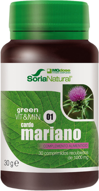 Харчова добавка Mgdose Cardo Mariano 1000 мг 30 таблеток (8437009596050) - зображення 1