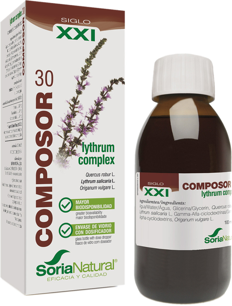 Suplement diety Soria Composor 30 Lythrum Complex 100ml XXl (8422947152307) - obraz 1