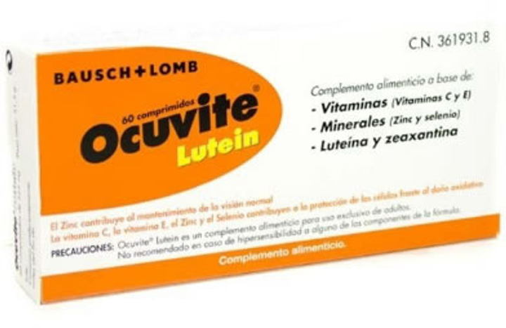 Вітаміни для очей Bausch & Lomb Ocuvite Lutein 60 таблеток (8470003619318) - зображення 1