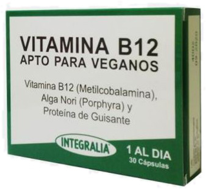 Вітаміни Integralia Vitamina B12 Vegana 30 капсул (8436000545067) - зображення 1