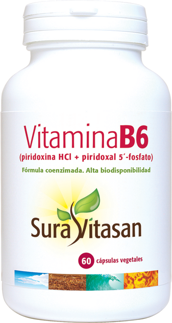 Вітаміни Sura Vitasan Vitamina B6 60 капсул (628747121590) - зображення 1